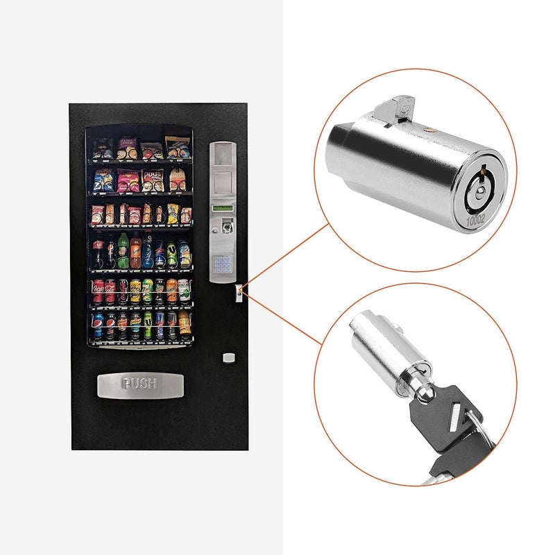 STARVAST Tubular Key Lock for Vending Machines, Zinc Alloy, Chrome, 2 Pack - Image 5